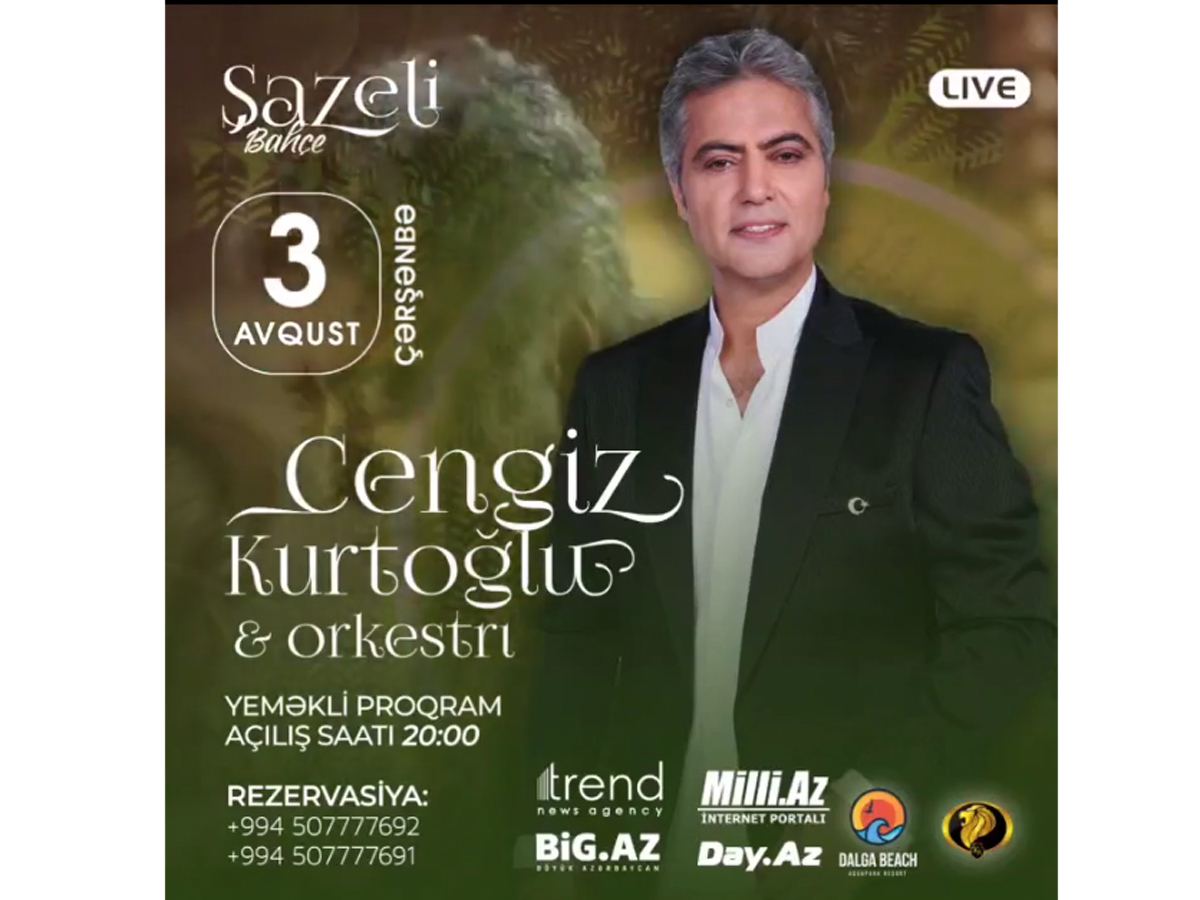 Çengiz Kurtoğlu Bakıdakı "Şazeli bahçe" festivalına dəvət edir