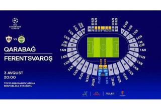 “Qarabağ” - “Ferentsvaroş” oyununun biletləri satışa çıxarılıb