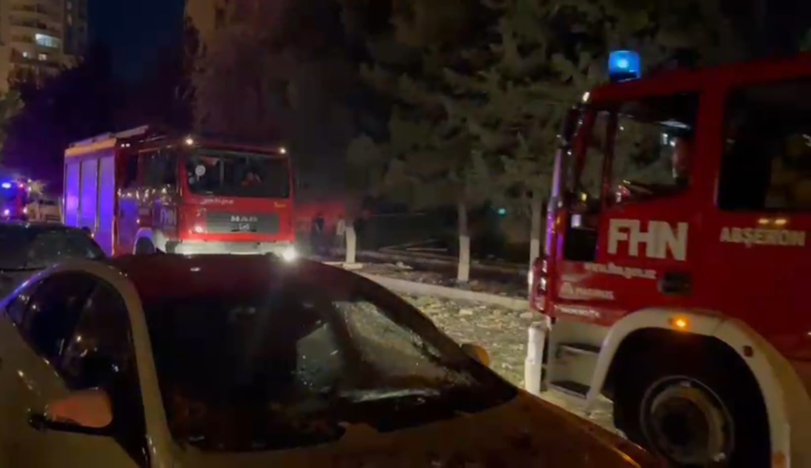 Жители дома в Хырдалане, где произошел взрыв, эвакуированы - МЧС (ФОТО)