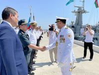 Kazakh Navy's warships, military personnel arrive in Azerbaijan (PHOTO)