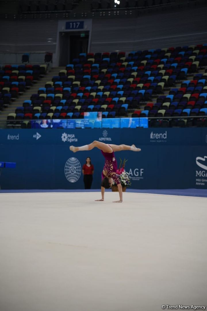 В Баку прошла контрольная тренировка азербайджанских гимнасток-участниц предстоящих Игр исламской солидарности в Турции (ФОТО)
