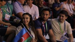 Vice-President of Heydar Aliyev Foundation Leyla Aliyeva watched performances of Azerbaijani wrestlers at V Islamic Solidarity Games (PHOTO)