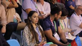 Vice-President of Heydar Aliyev Foundation Leyla Aliyeva watched performances of Azerbaijani wrestlers at V Islamic Solidarity Games (PHOTO)