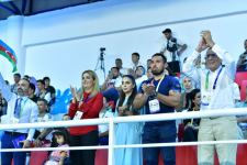 Вице-президент Фонда Гейдара Алиева Лейла Алиева посмотрела поединки наших борцов за медали на V Играх исламской солидарности (ФОТО)