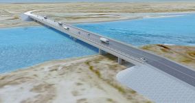 Президент Туркменистана принял участие в церемонии закладки нового автомобильного моста через залив Гарабогаз кёл (ФОТО)