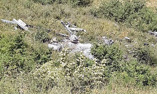 Xocavənddə Ermənistana məxsus "Mİ-8" helikopterinin qalıqları aşkarlanıb (FOTO)