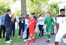 Gənclər və idman naziri və MOK-un baş katibi Konyada futbol üzrə milli komanda ilə görüşüblər (FOTO)