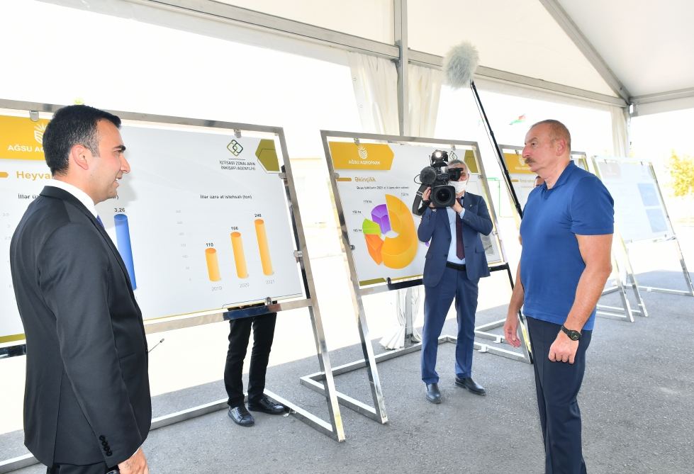 President Ilham Aliyev gets acquainted with activities of “Aghsu Agropark” (PHOTO/VIDEO)