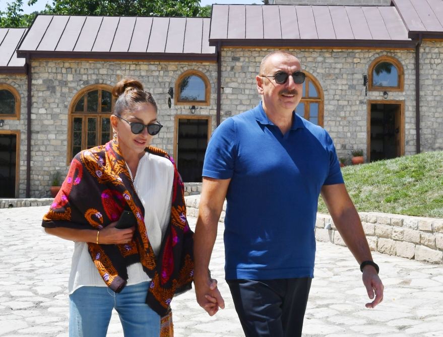President Ilham Aliyev, First Lady Mehriban Aliyeva view construction and restoration works in Basgal State Historical-Architectural Reserve (PHOTO/VIDEO)