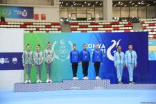 Bədii gimnastika üzrə Azərbaycan qrup komandası İslamiadada qızıl medal qazanıb (FOTO)
