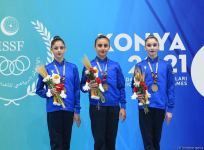 Групповая команда Азербайджана по художественной гимнастике завоевала "золото" Исламиады (ФОТО)