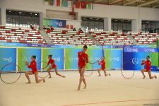 Parlaq və həyəcanlı - Azərbaycanın bədii gimnastika üzrə qrup komandası İslamiadada çıxış edir (FOTO)