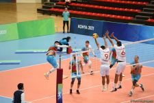 Kişi voleybolçulardan ibarət Azərbaycan yığması İslamiadada Mərakeş yığmasına qalib gəlib (FOTO)