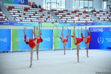 Group team of Azerbaijan in rhythmic gymnastics win silver in program with five hoops (PHOTO)