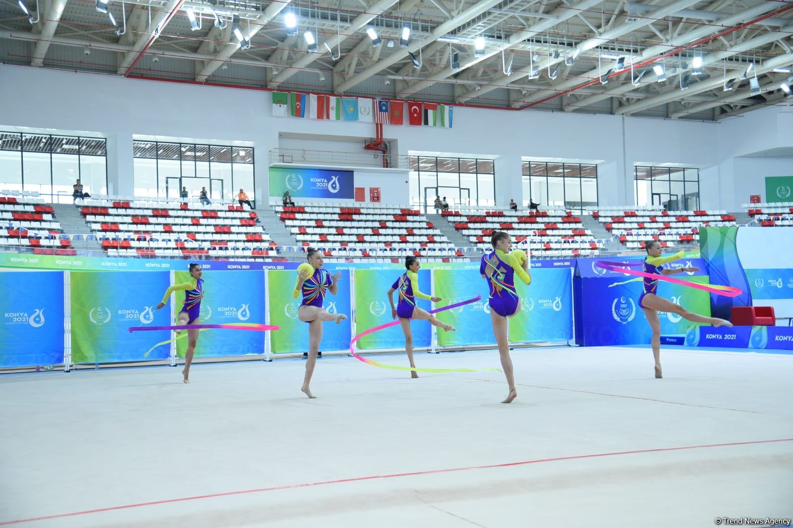 Group team of Azerbaijan in rhythmic gymnastics win gold in program with three ribbons and two balls (PHOTO)