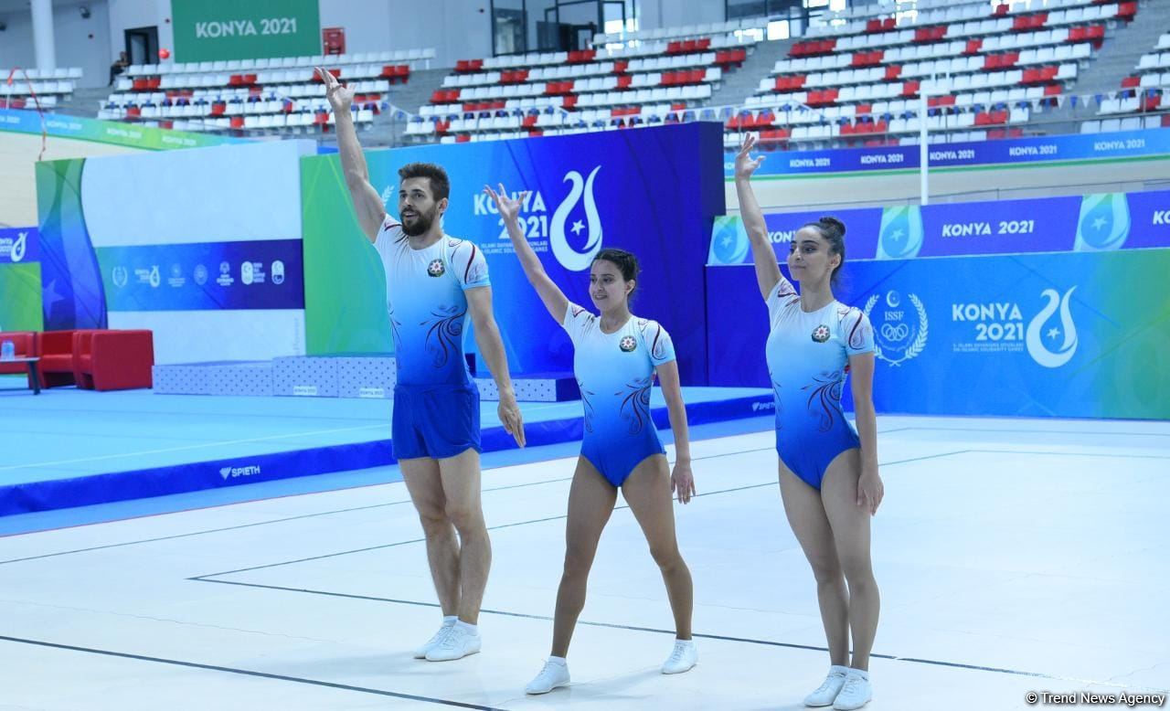 Azərbaycan gimnastlarından ibarət üçlük İslamiadanın gümüş müdalını qazanıb (FOTO)