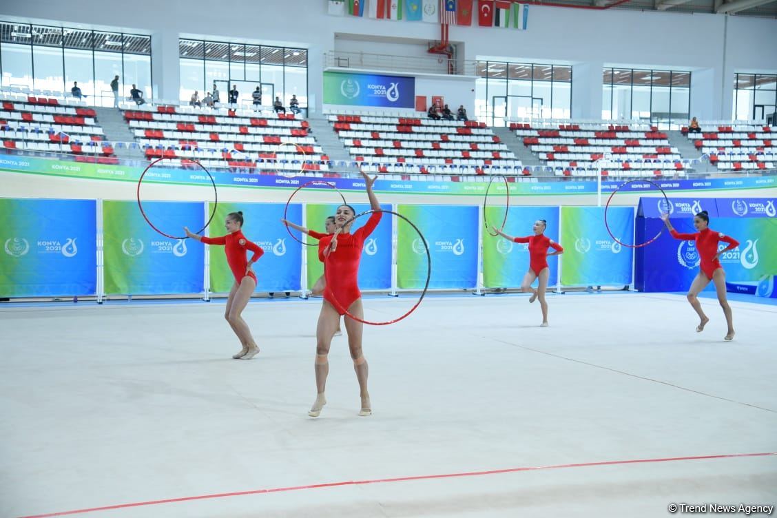 Group team of Azerbaijan in rhythmic gymnastics win silver in program with five hoops (PHOTO)