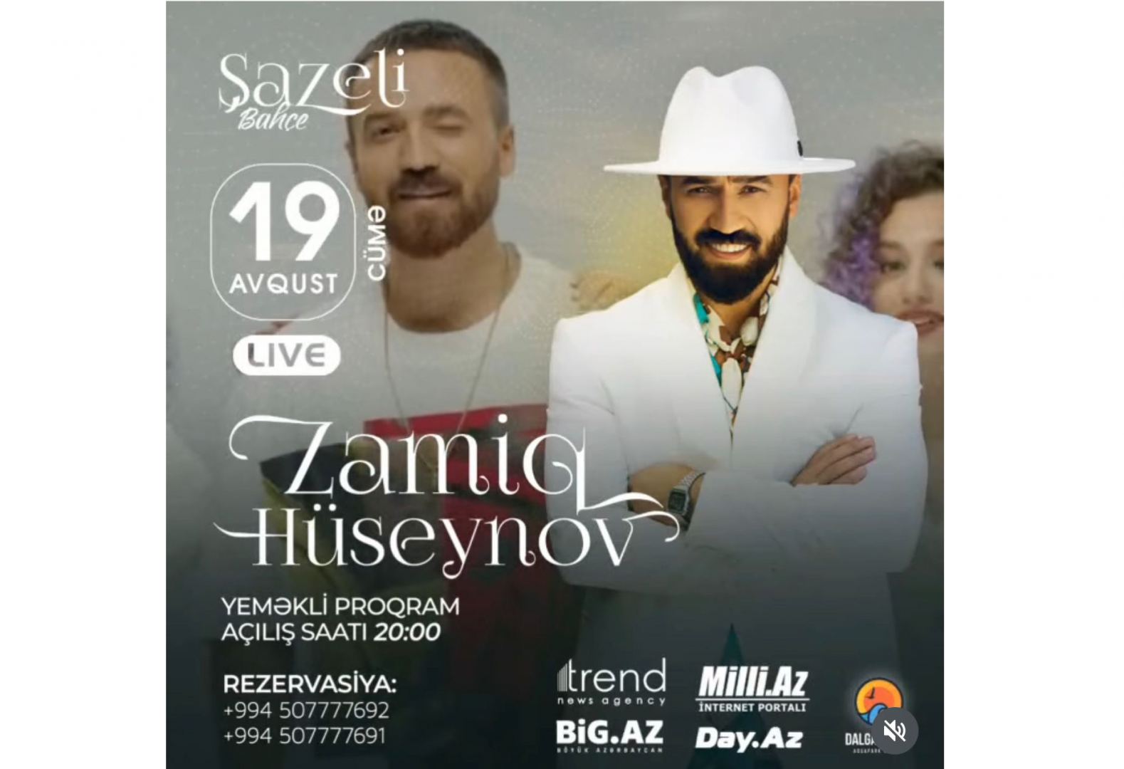 Zamiq Hüseynov "Şazeli Bahçe" festivalı çərçivəsində konsertlə çıxış edəcək (VİDEO)