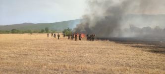 В тушении пожара в Сиязане задействованы самолет-амфибия и 3 вертолета (ФОТО/ВИДЕО)