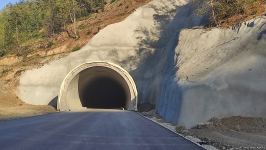 Diplomats view tunnel under completion on Azerbaijan's Ahmadbayli-Fuzuli-Shusha highway