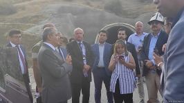 Diplomats view tunnel under completion on Azerbaijan's Ahmadbayli-Fuzuli-Shusha highway