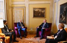 President Ilham Aliyev meets with Saudi Arabian minister of investment in Italian Cernobbio city (PHOTO/VIDEO)