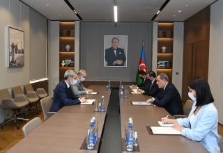 Azerbaijani FM meets French ambassador due to completion of his diplomatic mission (PHOTO)