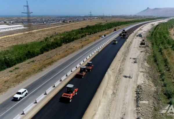 Reconstruction of section of Baku - Guba - Russia state border highway continues (PHOTO/VIDEO)