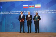 Signing ceremony of declaration on development of the North-South transport corridor held in Baku (PHOTO)