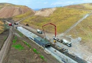 Füzuli-Ağdam avtomobil yolunun inşası sürətlə davam edir (FOTO)
