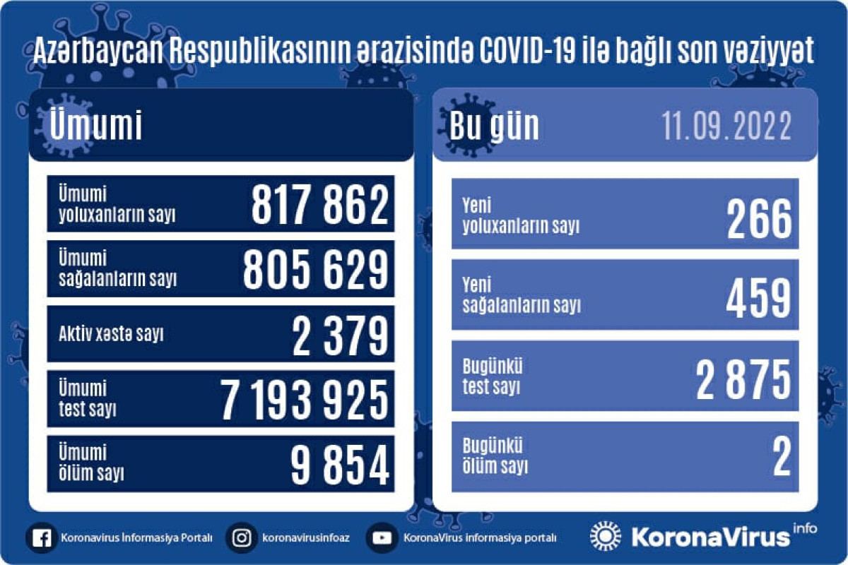 В Азербайджане выявлены еще 266 случаев заражения коронавирусом