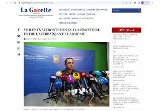 Французская пресса опубликовала статью о военной провокации Армении против Азербайджана