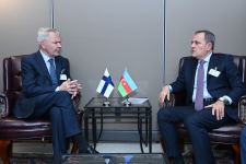 Azerbaijani FM Jeyhun Bayramov meets with Finnish Foreign Minister Pekka Haavisto (PHOTO)