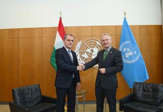 Azerbaijani FM meets president of 77th session of UN General Assembly (PHOTO)