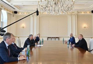 President Ilham Aliyev receives delegation led by Chairman of State Duma of Russia (VIDEO)