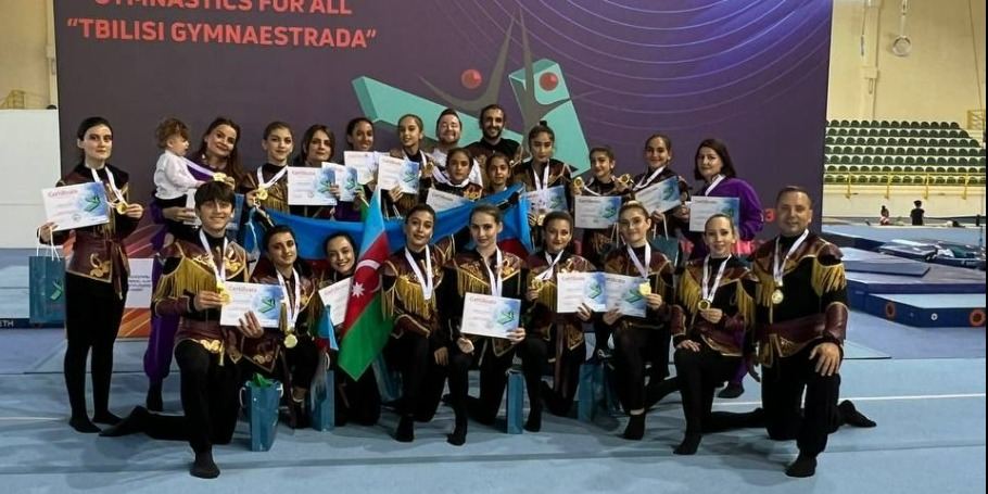 Азербайджанские команды успешно выступили на гимнастраде по дисциплине "Гимнастика для всех" в Тбилиси
