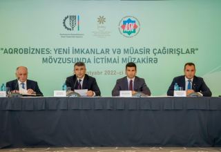 Public discussion on opportunities and challenges in agribusiness field held in Baku (PHOTO)