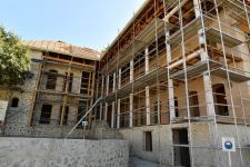 President Ilham Aliyev and First Lady Mehriban Aliyeva view construction works at reconstructed hotel in Shusha (PHOTO/VIDEO)