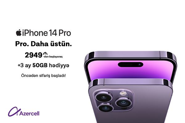 Azercell 4G sürətini yeni nəsil iPhone smartfonlarında sınamağa dəvət edir (R)