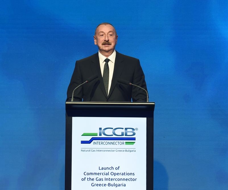 President Ilham Aliyev attends inauguration of Greece-Bulgaria Gas Interconnector in Sofia (PHOTO/VIDEO)