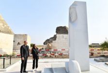 President Ilham Aliyev and First Lady Mehriban Aliyeva get acquainted with works to be done in Imarat Complex, and unveiled mausoleum of Khurshidbanu Natavan (PHOTO/VIDEO)