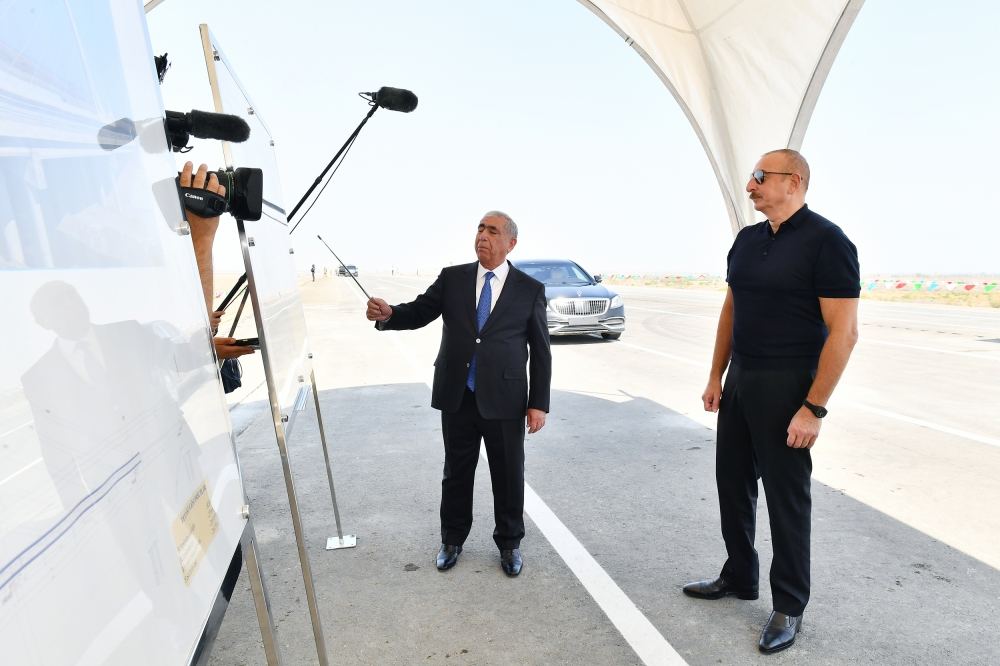 Prezident İlham Əliyev Bərdə-Ağdam avtomobil yolunda görülən işlərlə tanış olub (YENİLƏNİB) (FOTO/VİDEO)