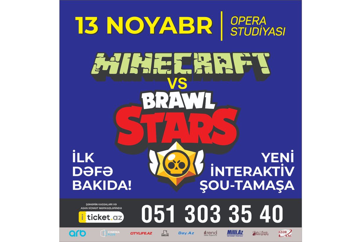 Впервые в Баку интерактивное шоу "Minecraft против Brawl Stars" (ВИДЕО)
