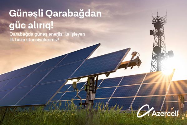Solar-powered Azercell base stations in Karabakh!