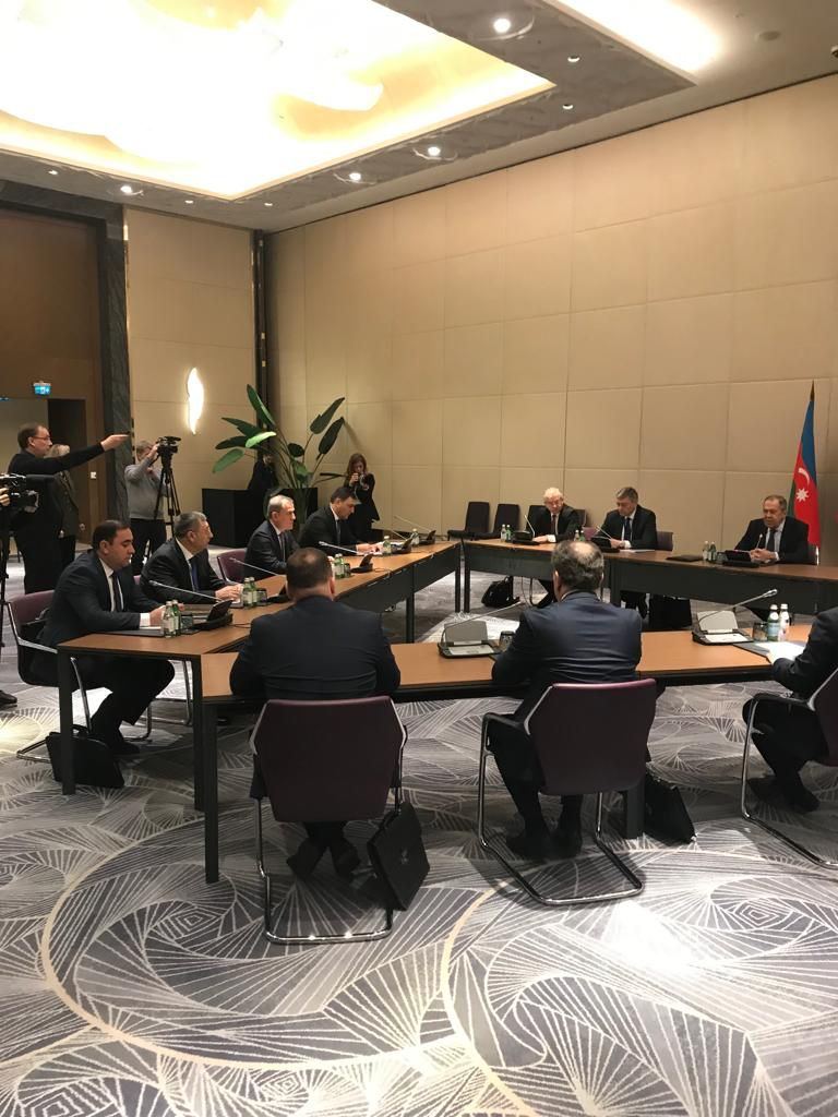 Meeting of Azerbaijani, Russian, Armenian FMs held in Astana  (PHOTO)