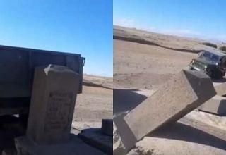 Армения продолжает разрушать азербайджанские надгробья, а ЮНЕСКО до сих закрывает на это глаза   (ФОТО)