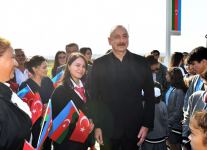 President Ilham Aliyev and First Lady Mehriban Aliyeva talk to residents of Aghali village, inquire about their conditions (PHOTO/VIDEO)