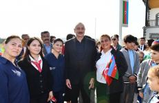 President Ilham Aliyev and First Lady Mehriban Aliyeva talk to residents of Aghali village, inquire about their conditions (PHOTO/VIDEO)