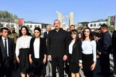 President Ilham Aliyev and First Lady Mehriban Aliyeva talk to residents of Aghali village, inquire about their conditions (PHOTO/VIDEO)