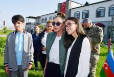 President Ilham Aliyev and First Lady Mehriban Aliyeva talk to residents of Aghali village, inquire about their conditions (PHOTO/VIDEO)